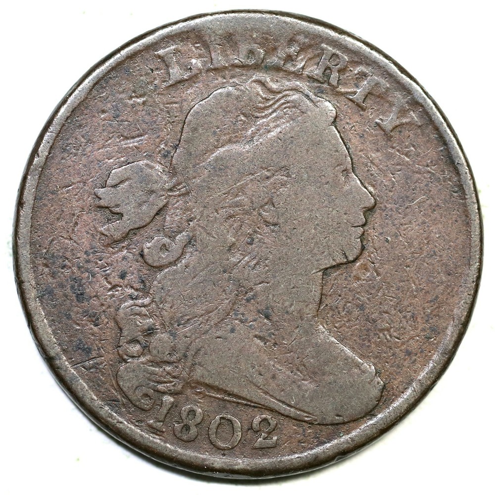 1802 S-234 R-3 Draped Bust Large Cent Coin 1c