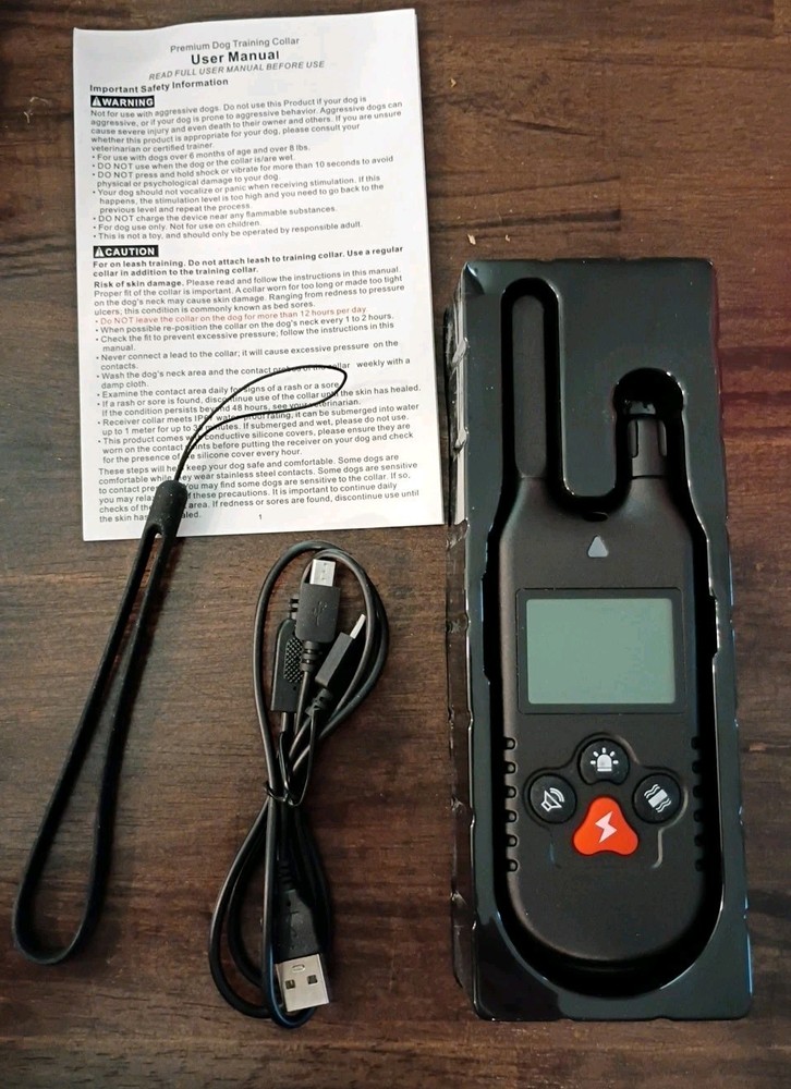 Dog Training Collar NO Receiver Just Control And Cable