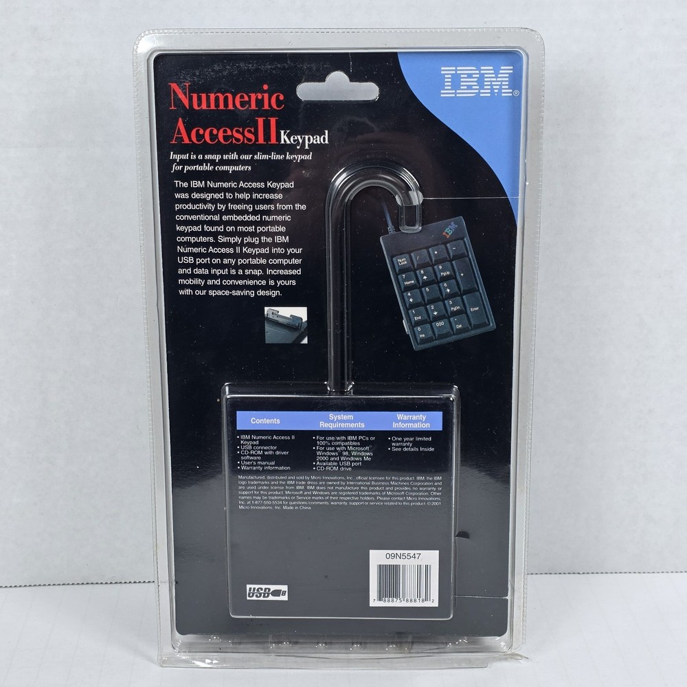 Micro Innovations 09N5547 Numeric Access II Keypad (USB) by IBM