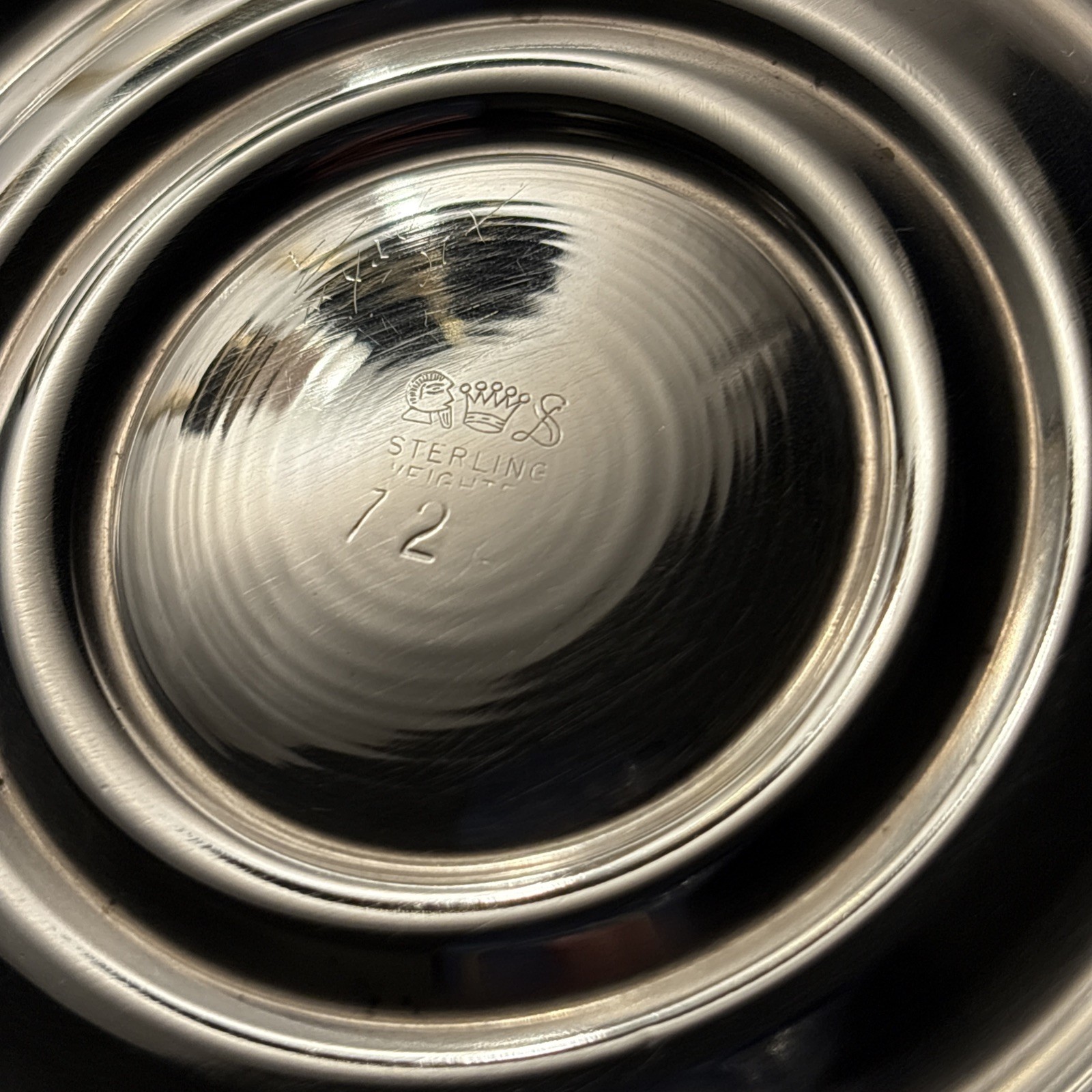 Vtg Cambridge Epergne Sheffield Sterling Weighted Base Centerpiece Candle Holder