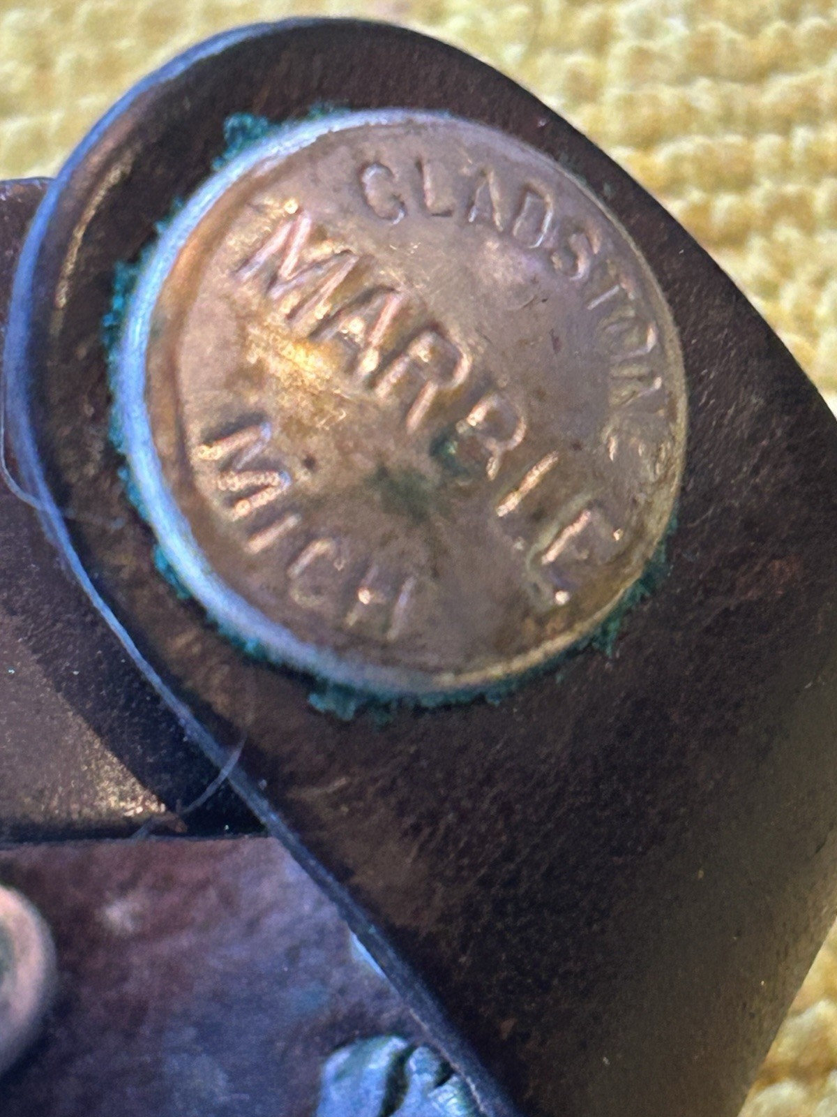 Marbles Gladstone Mich Woodcraft Pat 1915 Fixed Blade Knife W/Orig Sheath