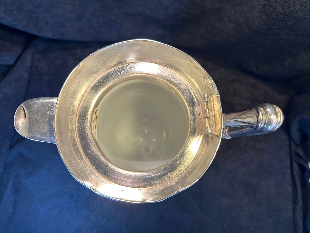 Antique 1868 Rogers & Smith Co. Engraved Silver Plate Insulated Pitcher