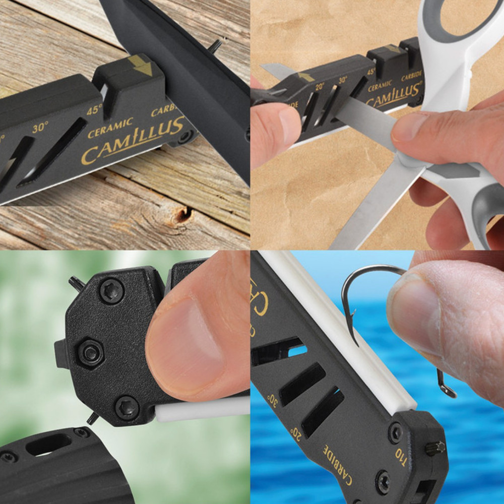 Camillus Glide Knife Blade Hook Carbide Multi Angle Sharpener Screwdriver 19224