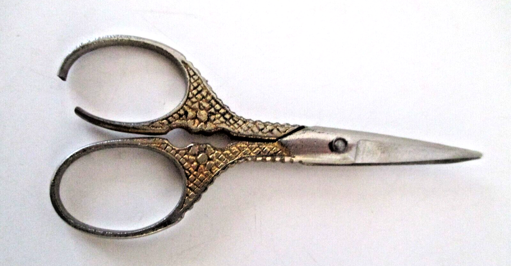 Needlework Embroidery Gold-Plated Scissors Ornate 3"