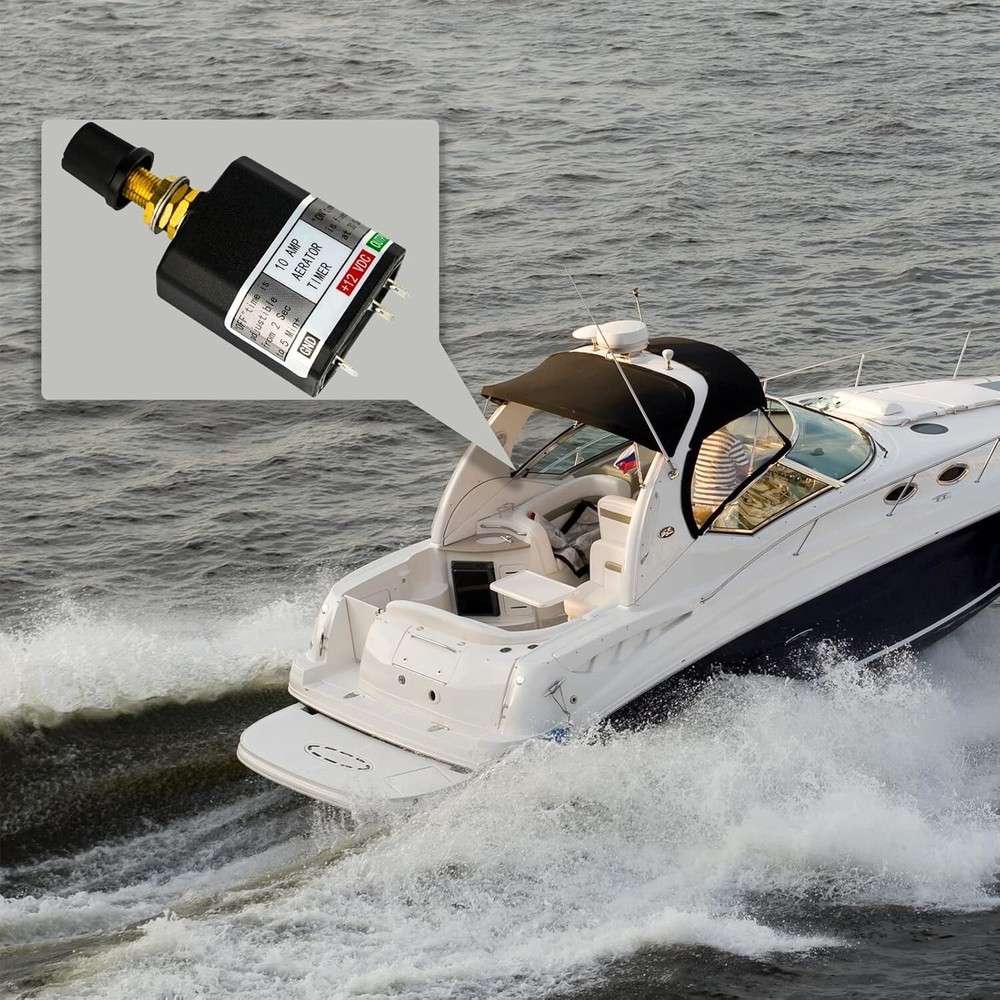 Livewell Timer Switch for Boat Aerator Timer Adjustable 12 Volt 10 A