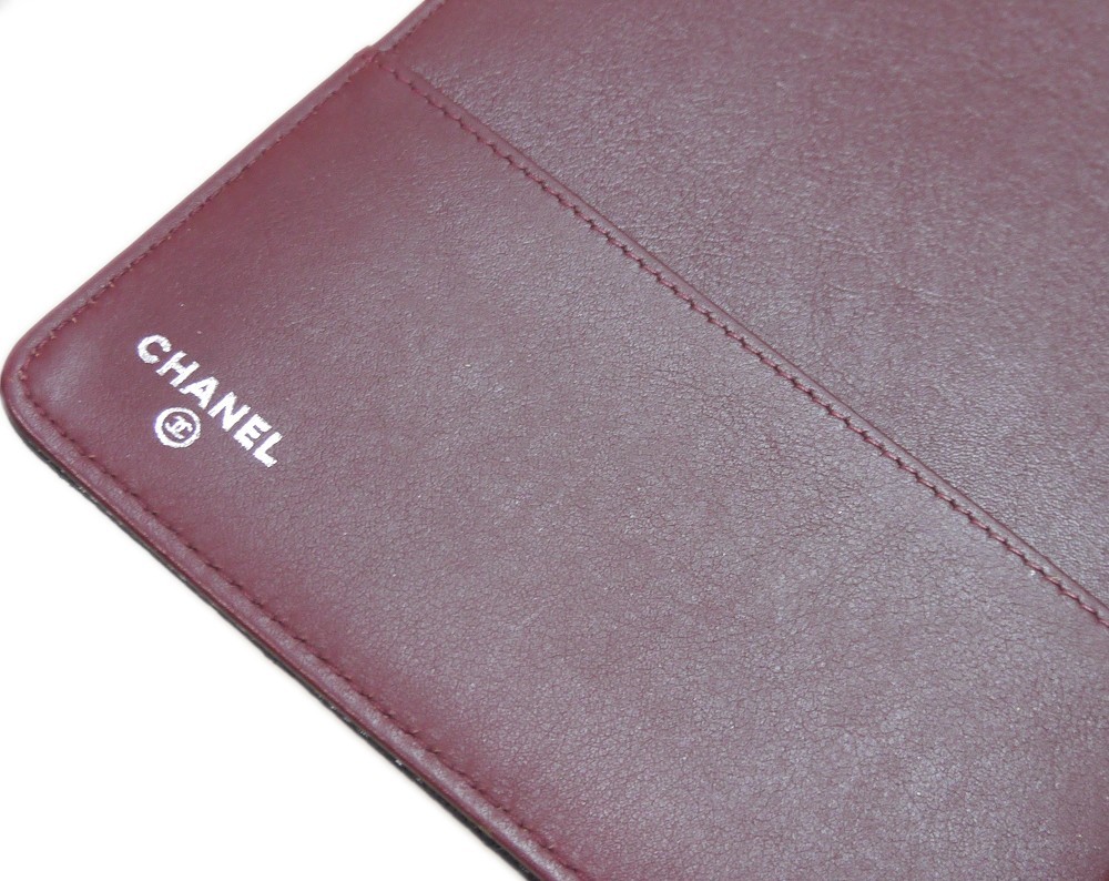 Authentic CHANEL A5 notebook cover Leather #1076