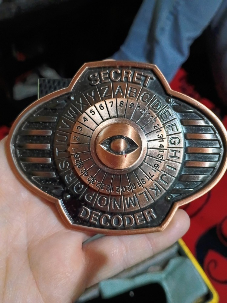 Gravity Falls Bill Cipher Secret Decoder Belt Buckle W Rotating Wheel –...