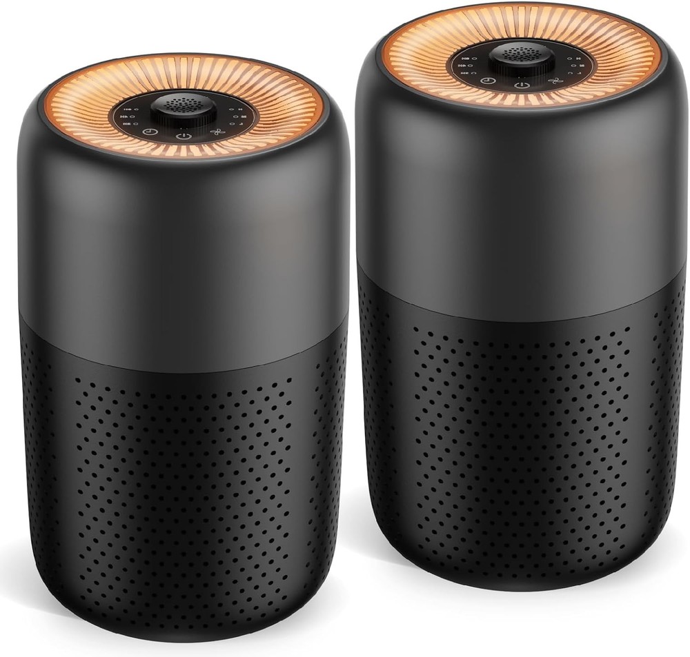 2 Pack P60 Air Purifier with Filters, Aromatherapy Function and Nightlight