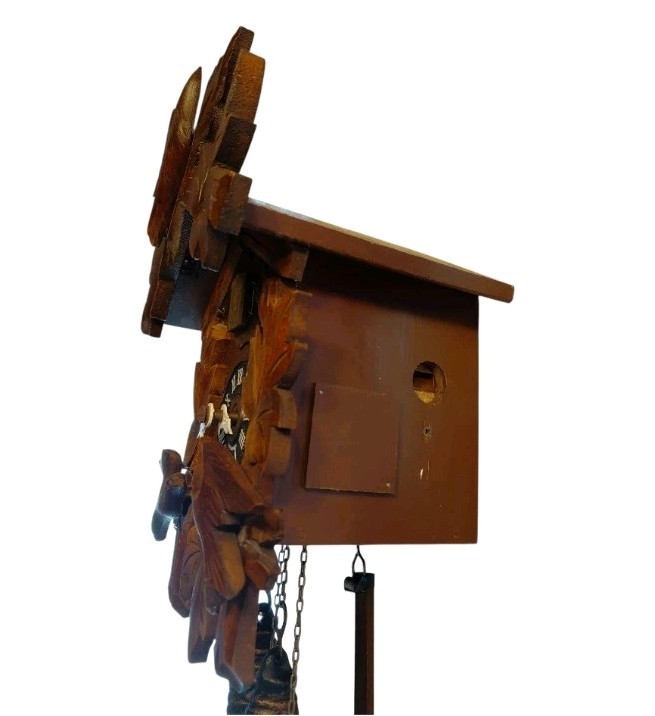 Vintage Hubert Herr Triberg Cuckoo Clock Authentic Black Forest Germany WORKING