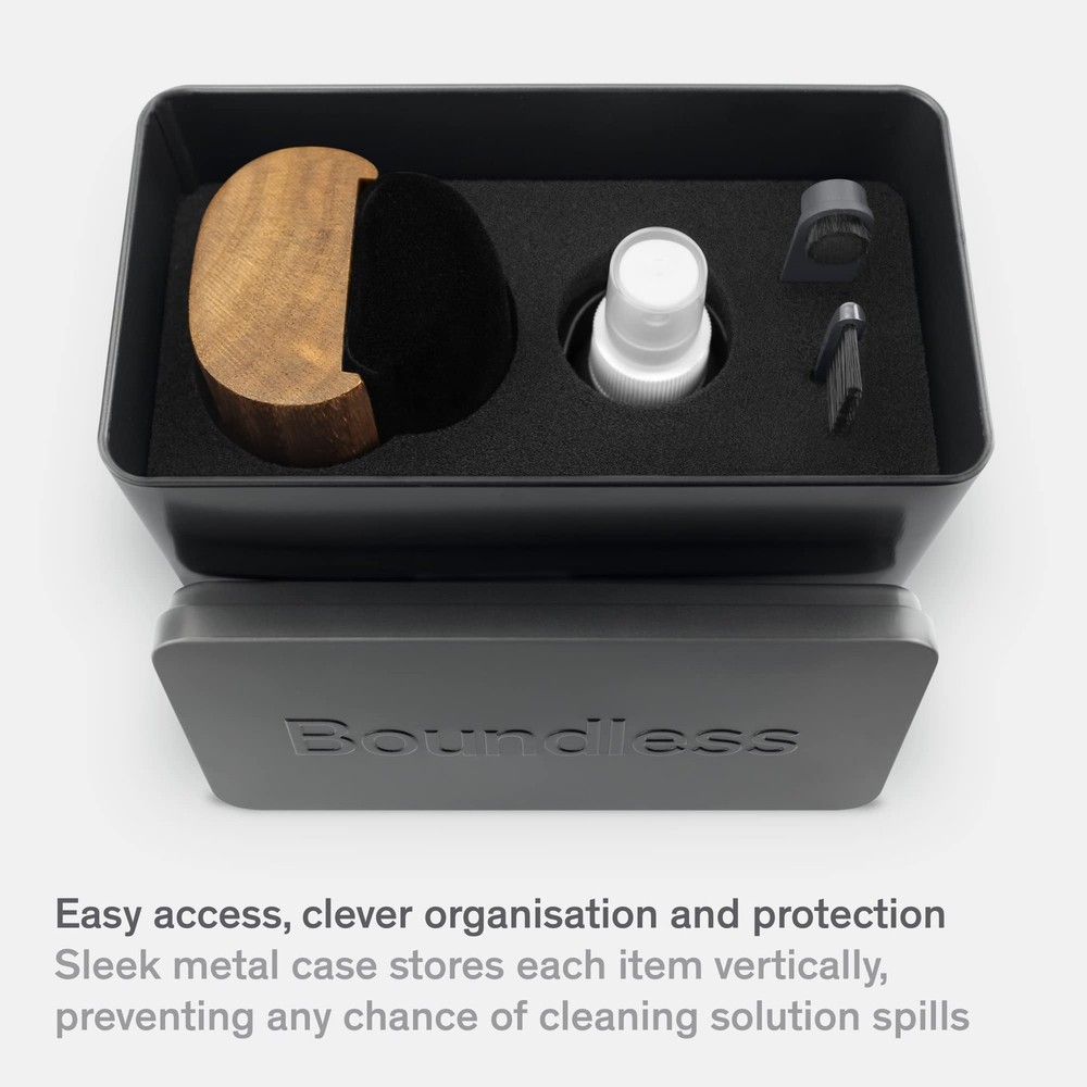 Vinyl Record Cleaning Kit - 5-in-1 Brush, Stylus Cleaner, Solution & Case