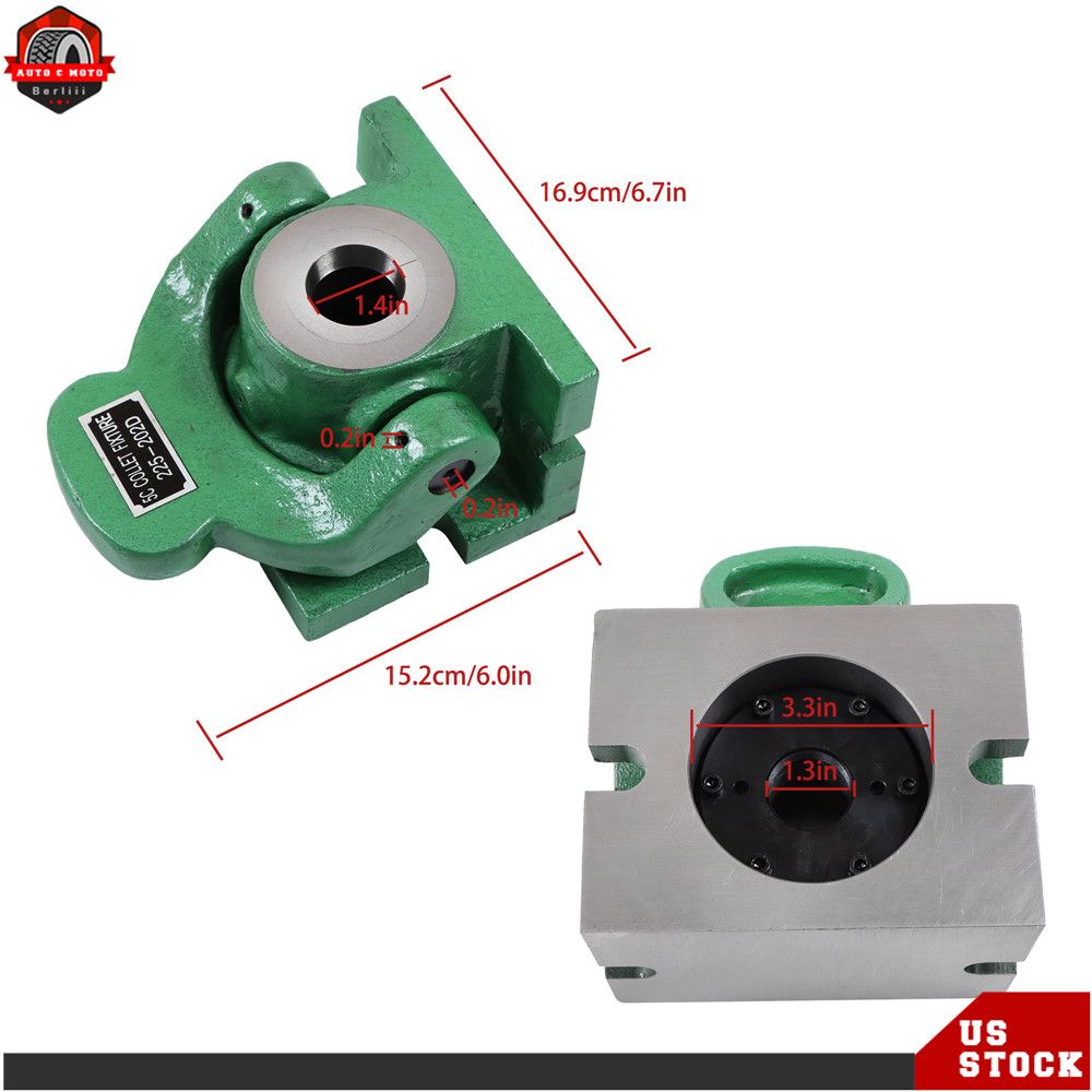 Heavy Duty 5C Collet Fixture Dead Length Chuck Vertical Horizontal