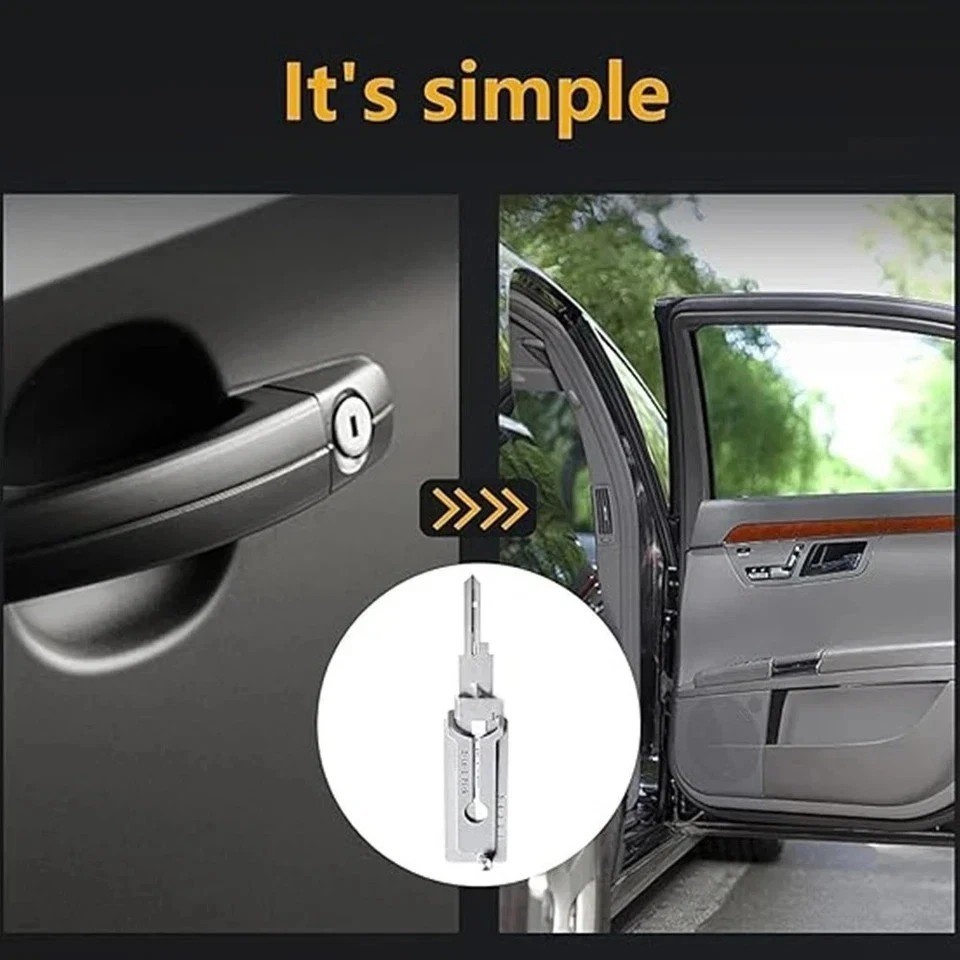 2-in-1 Stainless Steel Key Decoder SS001 PRO Lock Decoder Repair Tools-Free Ship