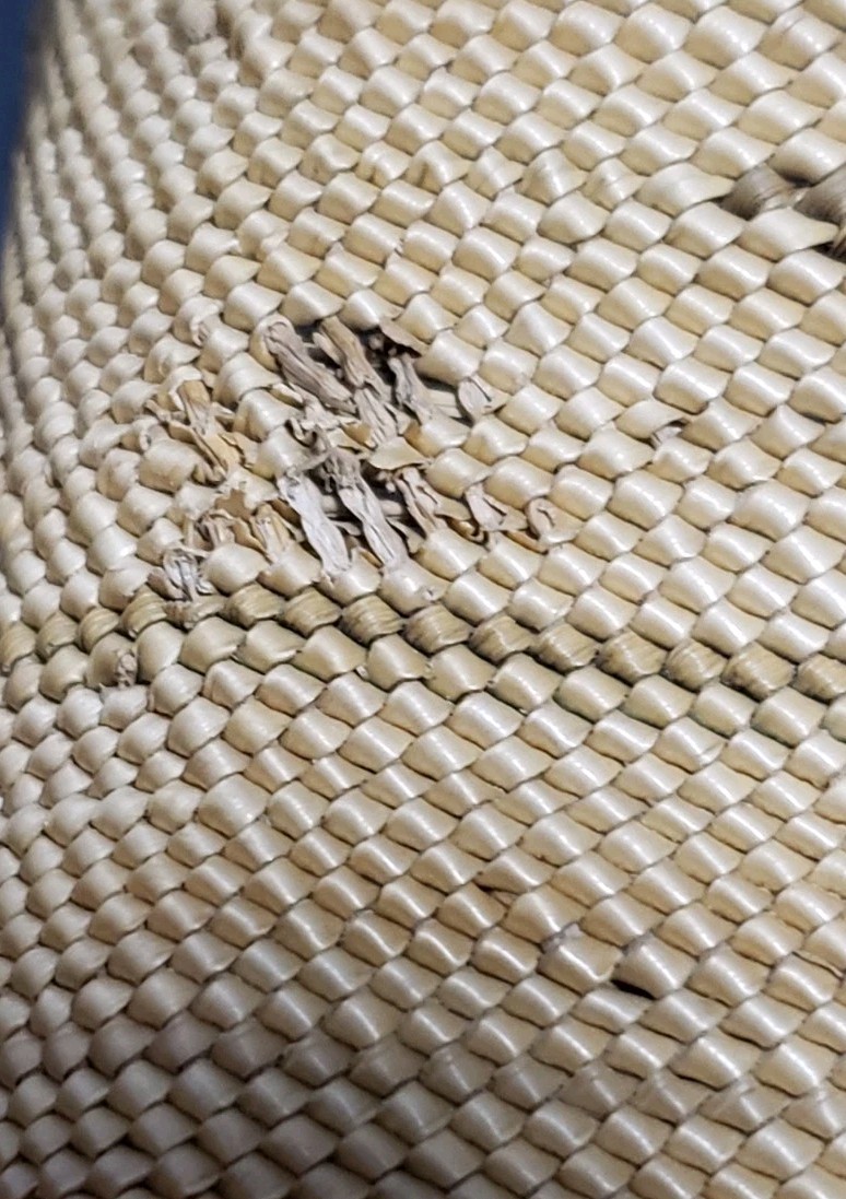 Vtg PNW Makah Native American Square Basket Animal Motif Whale Bird 3x5.5"