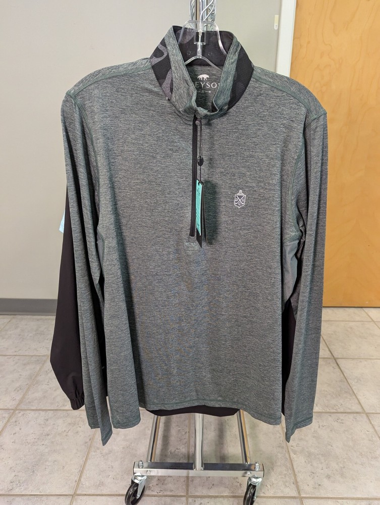 NWT MEN'S GREYSON 1/2 ZIP PULLOVER, SIZE: S, COLOR: SCAREB (M13)