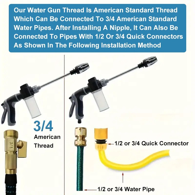 Car Snow Foam Washer Gun High Pressure Garden Wash Cleaning Soap Bottle Sprayer