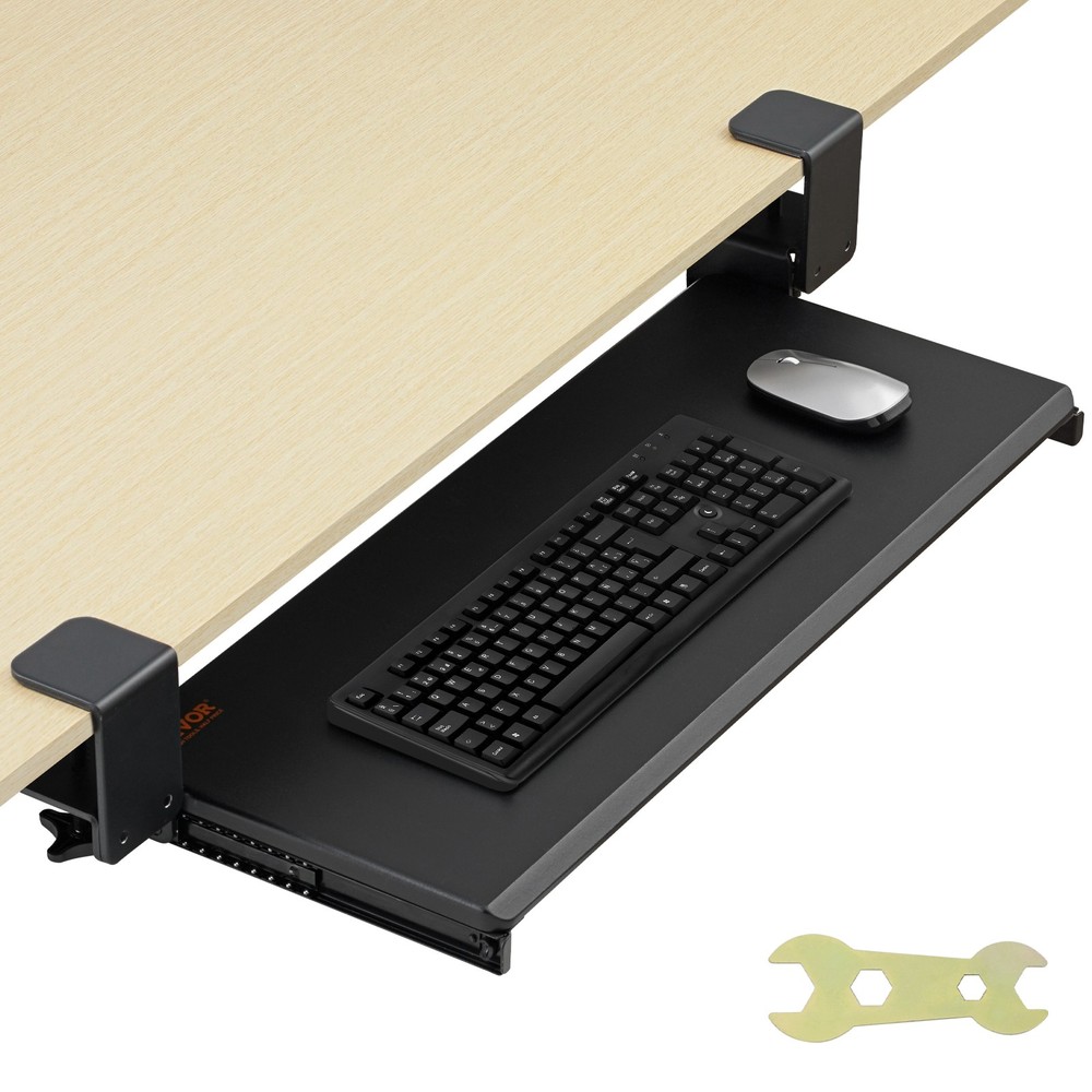 VEVOR Keyboard Tray Under Desk Pull out Keyboard/Mouse Tray with C Clamp Mount