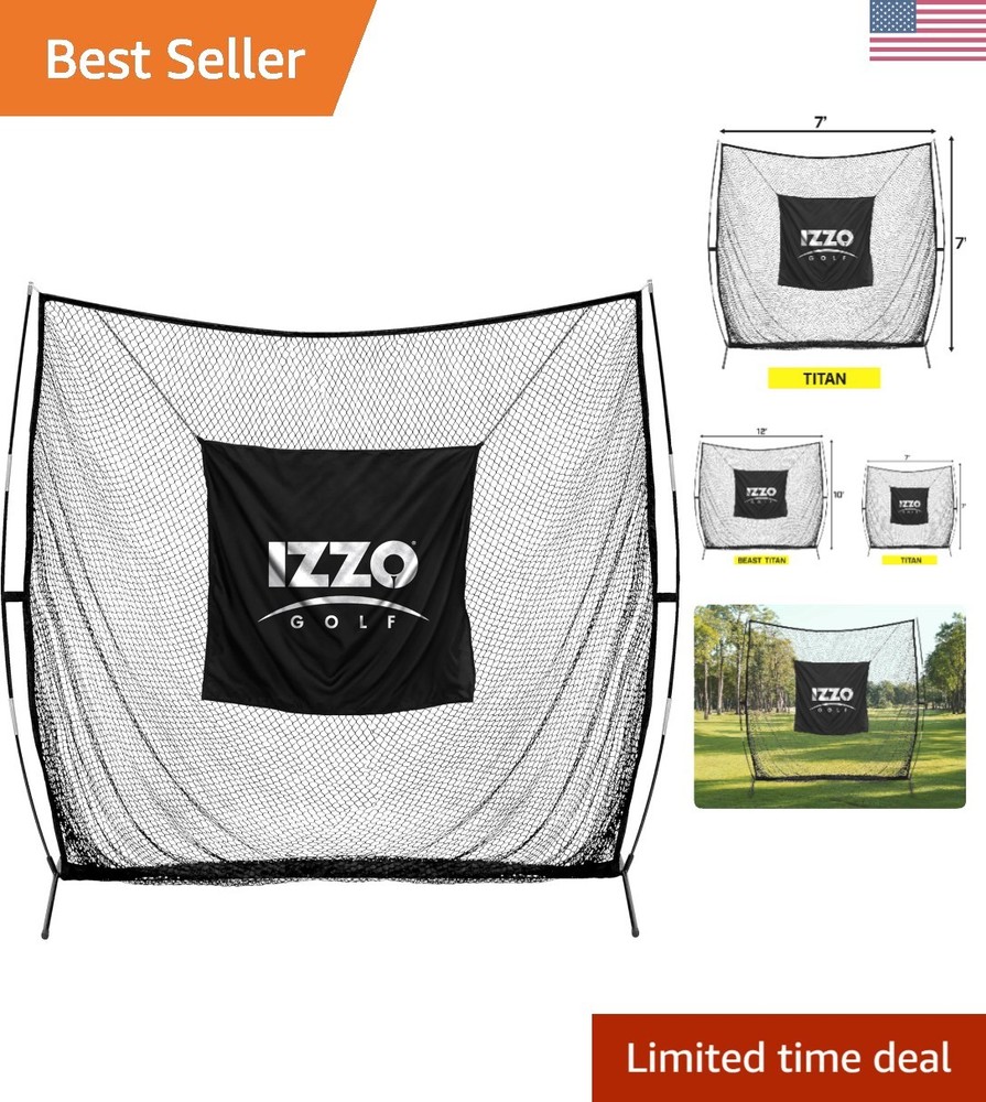 Oversized 12' x 10' Titan Golf Hitting Net - Easy Setup & Strong Support