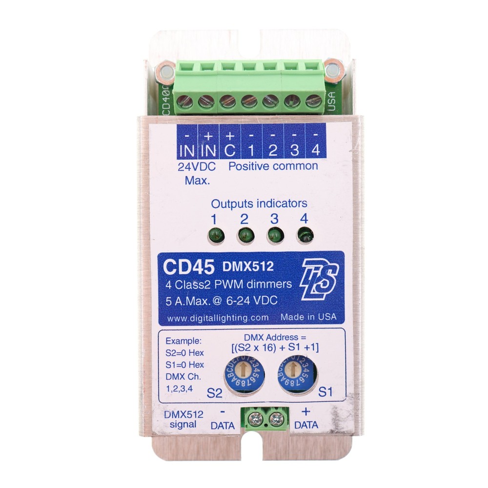 DIGITAL LIGHTING SYSTEMS CD45 4 CHANNEL DMX-512 DIMMER SWITCH MODULE