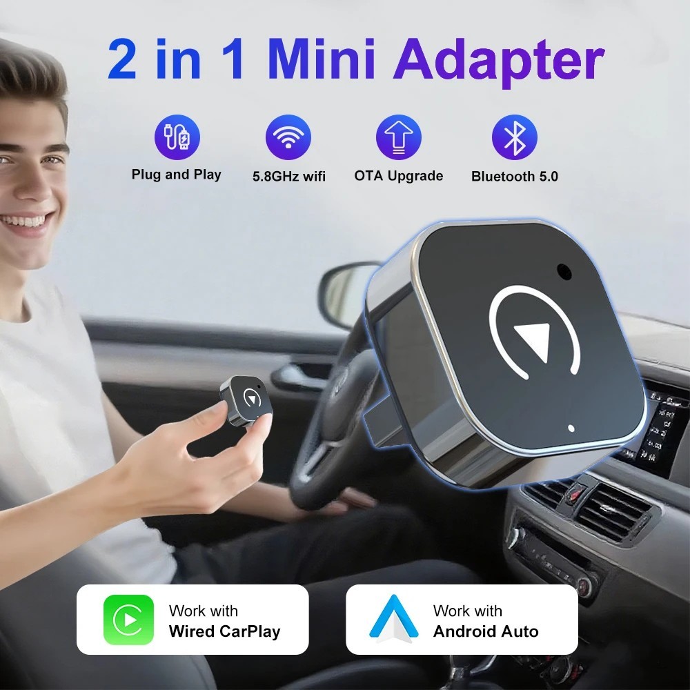 2025 USB Wireless CarPlay Adapter For iPhone Apple Wireless Dongle Plug ＆ Play