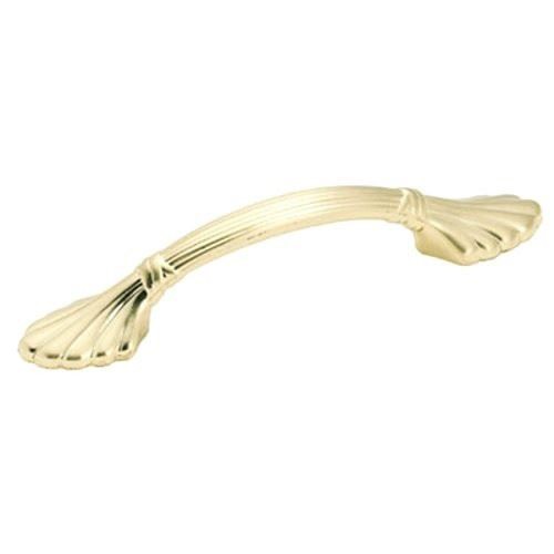 3" Shell Pull Sterling Brass