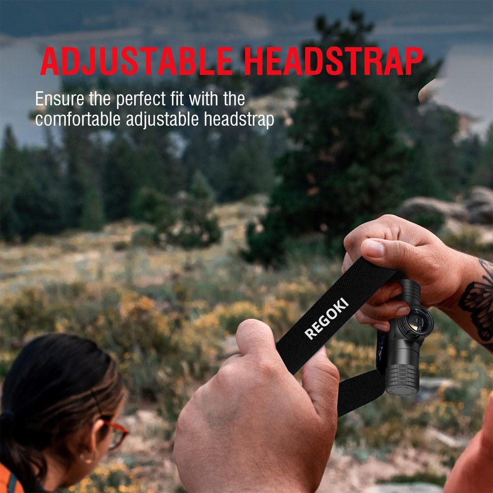 Lightweight Motion Sensor Headlamp – Waterproof, 8 Modes, Rechargeable