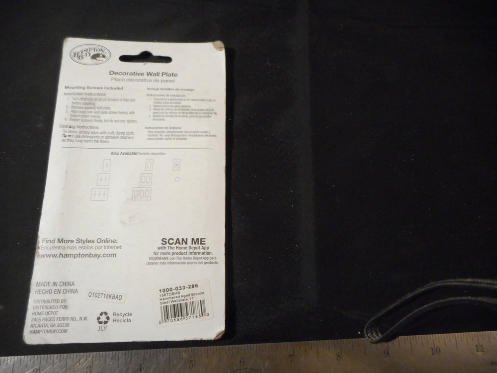 Hammered bronze look 1 toggle wall plate cover