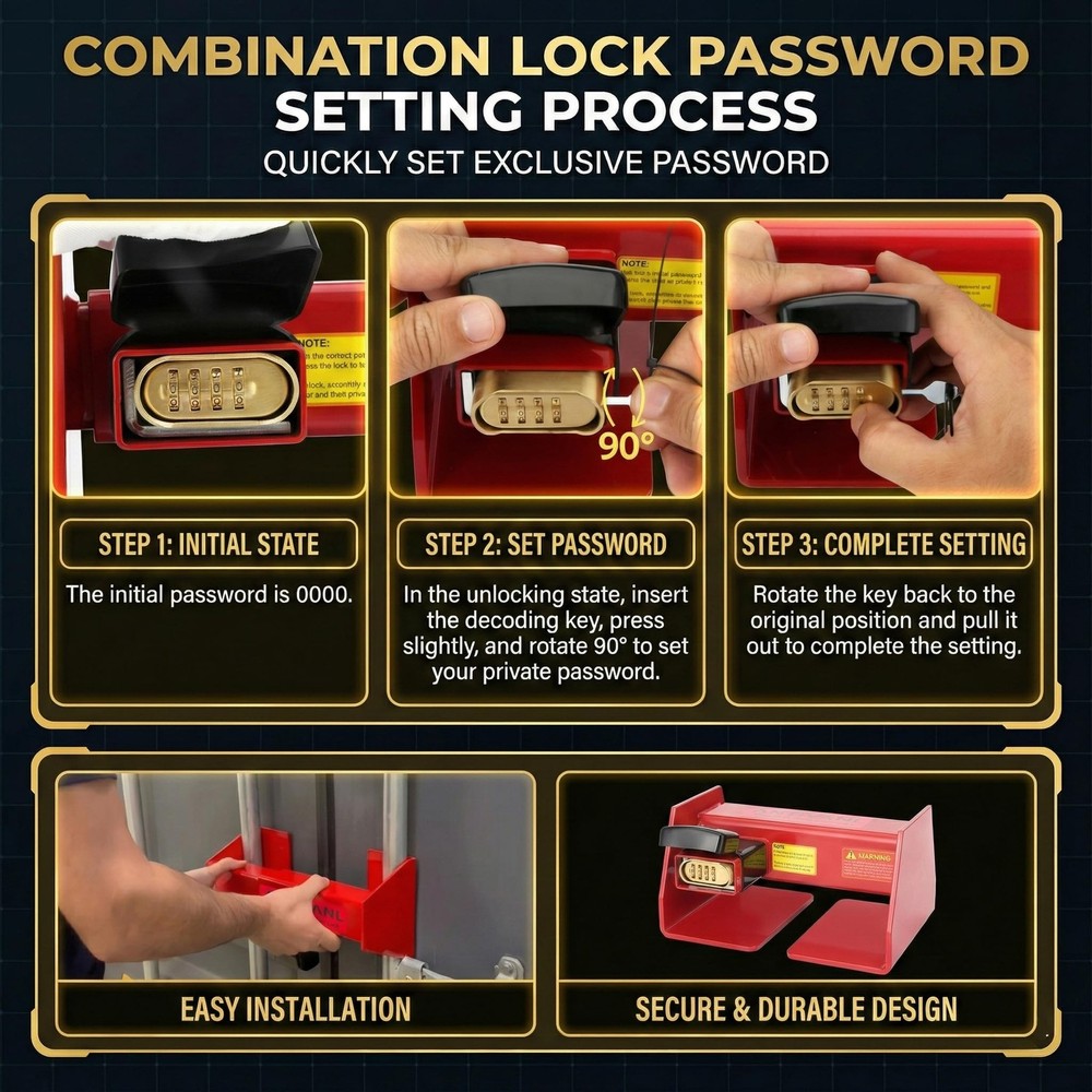 Antivanl Shipping Container Locks Heavy Duty with Combination Lock, Maximum Secu