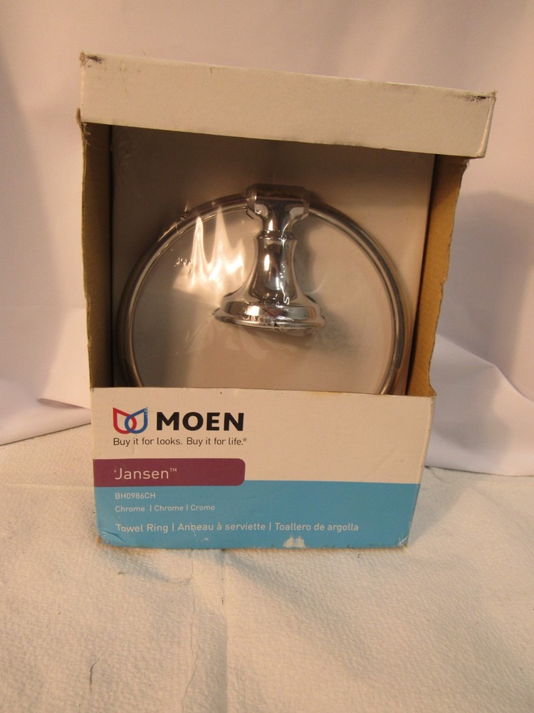 MOEN Towel Ring in Chrome JANSEN BH0986CH