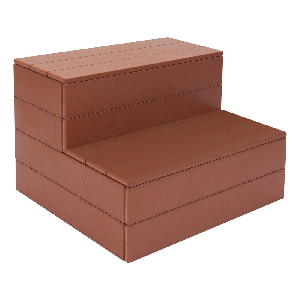 2 Steps Bathtub Steps Floorstanding Spa Steps Hot Tub Stairs 500lbs Rectangular
