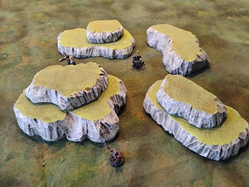Stackable Hill Set Terrain Wargame bolt action Warhammer 40k tabletop D&D