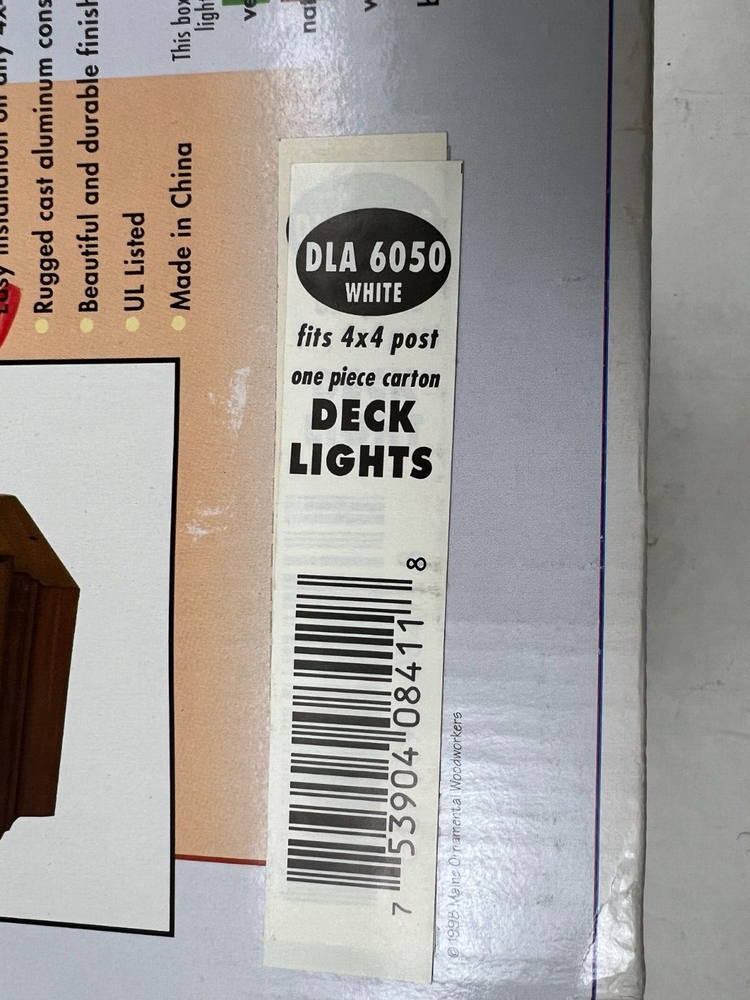Deck Lights DLA 6050 NIB White 4x4 Low Voltage #B63