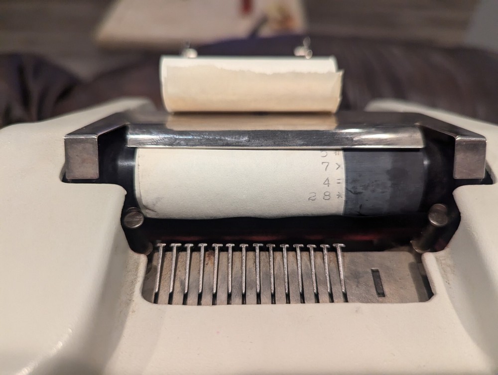 Vintage FACIT Model 1218 Electro Mechanical Calulator Adding Machine 1969 WORKS!