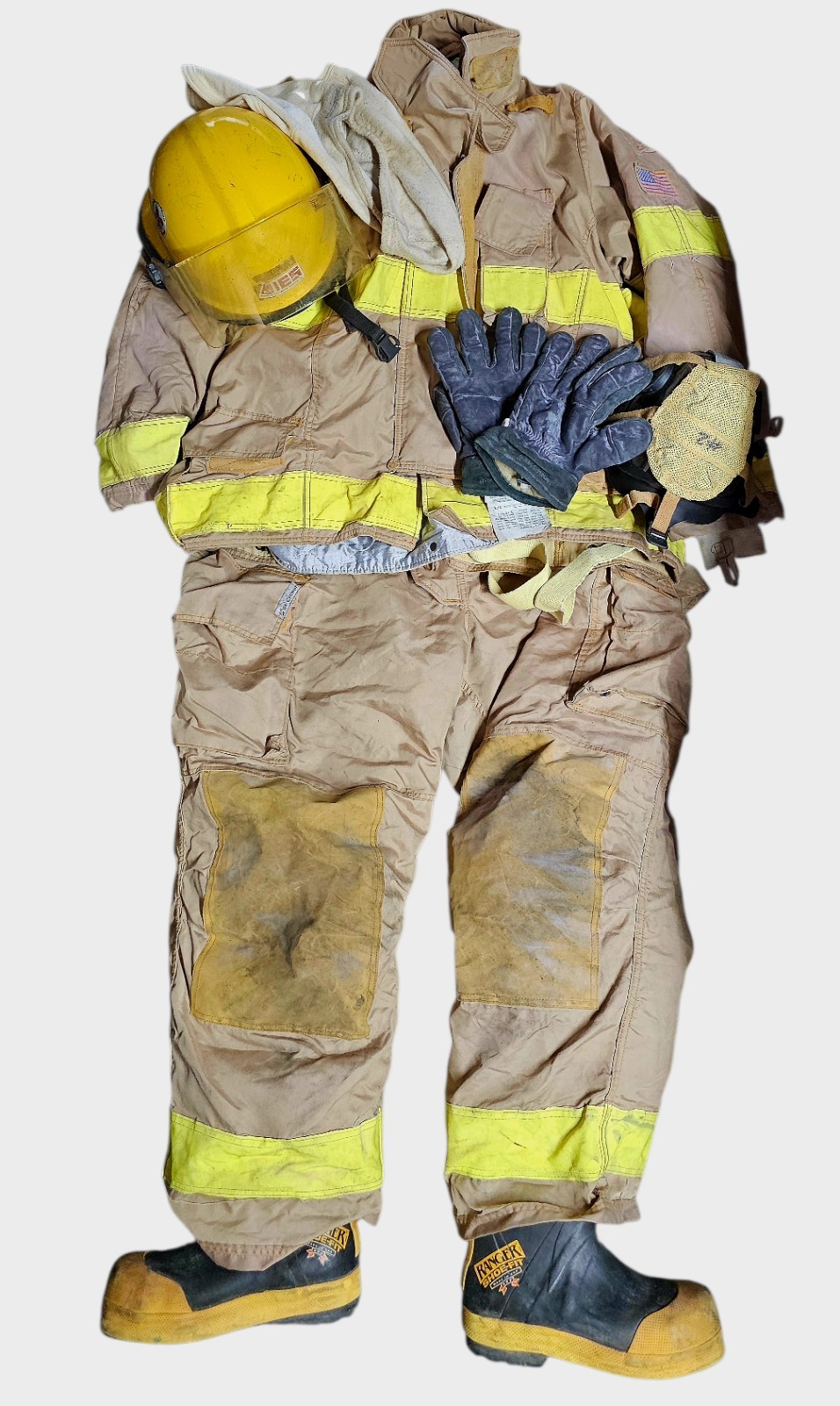 Sperian Firefighter Turnout Gear Set Jacket Pants Helmet Boots Gloves 46x30p 48R