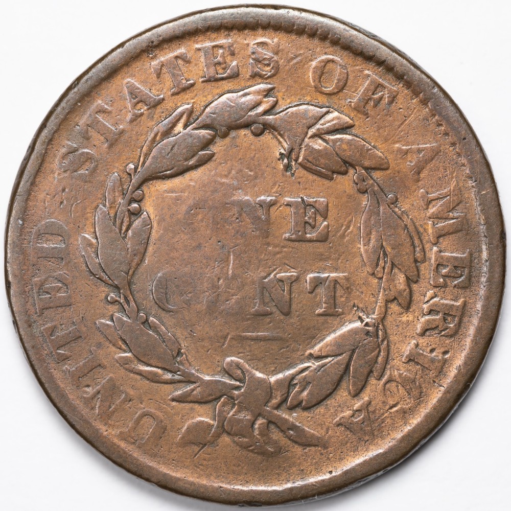 1835 Coronet Head Large Cent Very Good (VG)