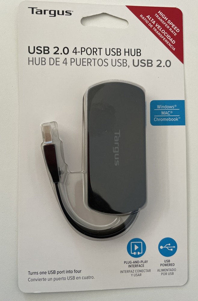 Targus, USB 2.0, 4-port Basic Hub ACH114US