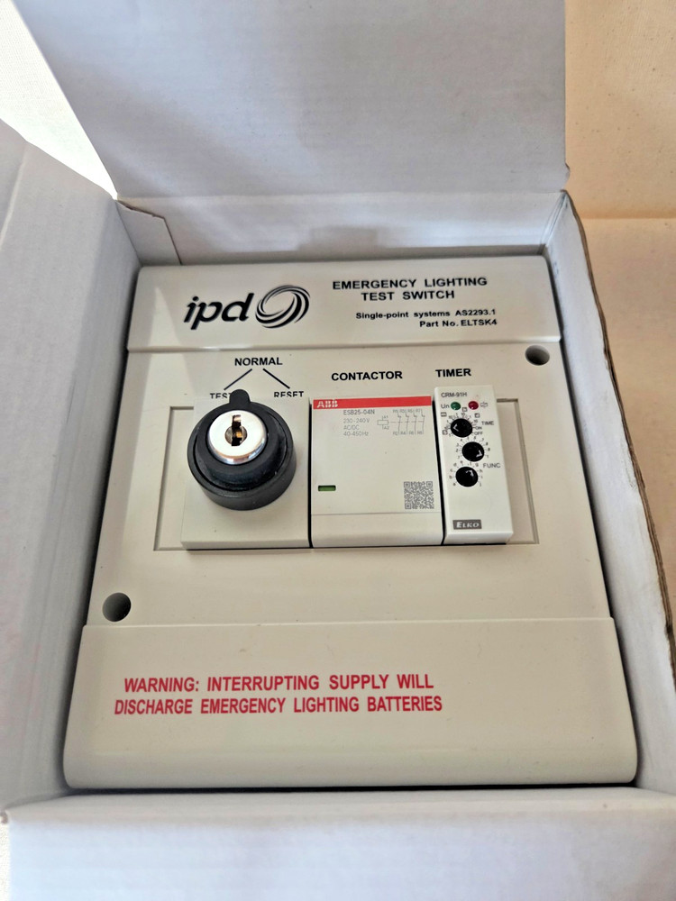 IPD Emergency Lightning Test Switch ELTSK4 25A 240 VAC