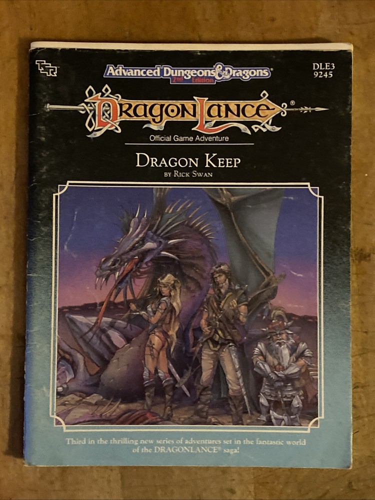 Dragon Keep DLE3 9245 Advanced D&D 2nd Edition Without Map- Pre-Owned
