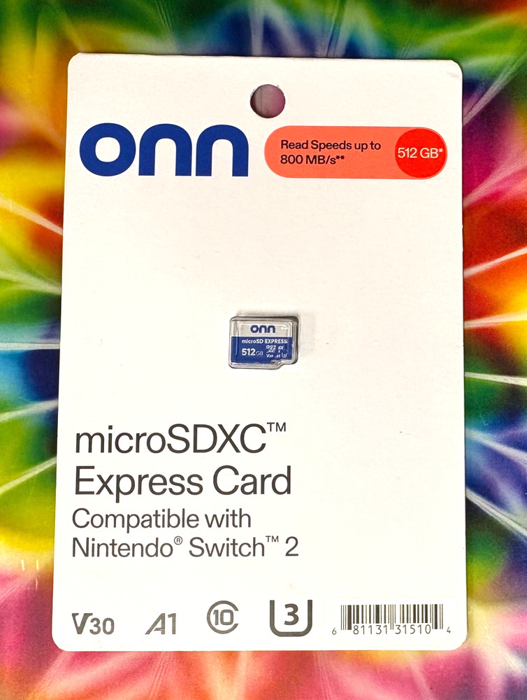 ONN Micro SDXC EXPRESS CARD 512GB Compatible with Nintendo Switch 2