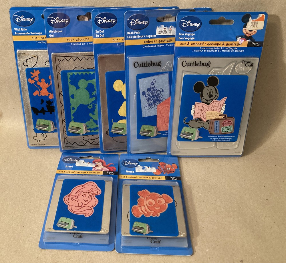 DISNEY MICKEY MOUSE ARIEL NEMO CUTTLEBUG CUTTING DIE PROVO CRAFT (7)