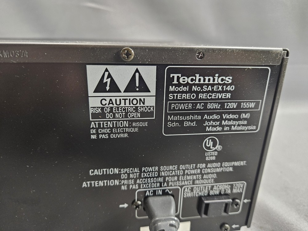 TECHNICS STEREO RECEIVER MODEL SA-EX 140 AM/FM W/ Remote