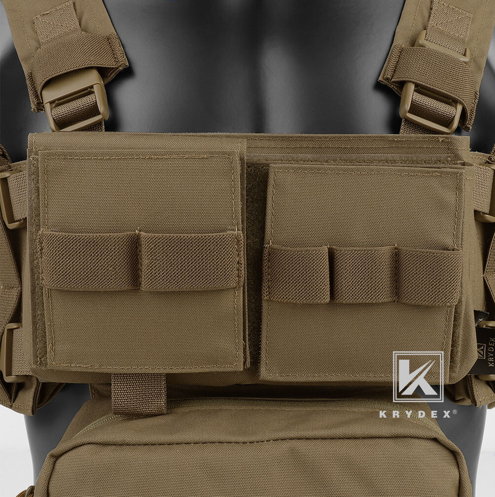 KRYDEX MK3 MK4 Micro Fight Chassis Chest Rig Modular Carrier Pouch Coyote Brown