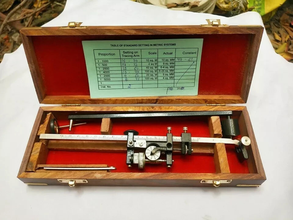 Mechanical Planimeter Sliding Roller Drum Type With super slim frame