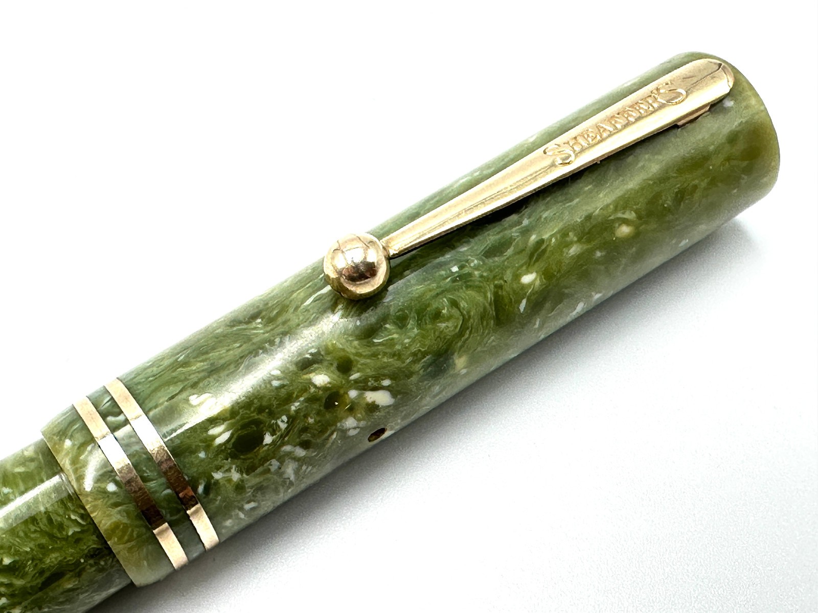 VINTAGE c1928 SHEAFFER LIFETIME FLAT TOP OVERSIZE Sr FOUNTAIN PEN 14K RESTORED