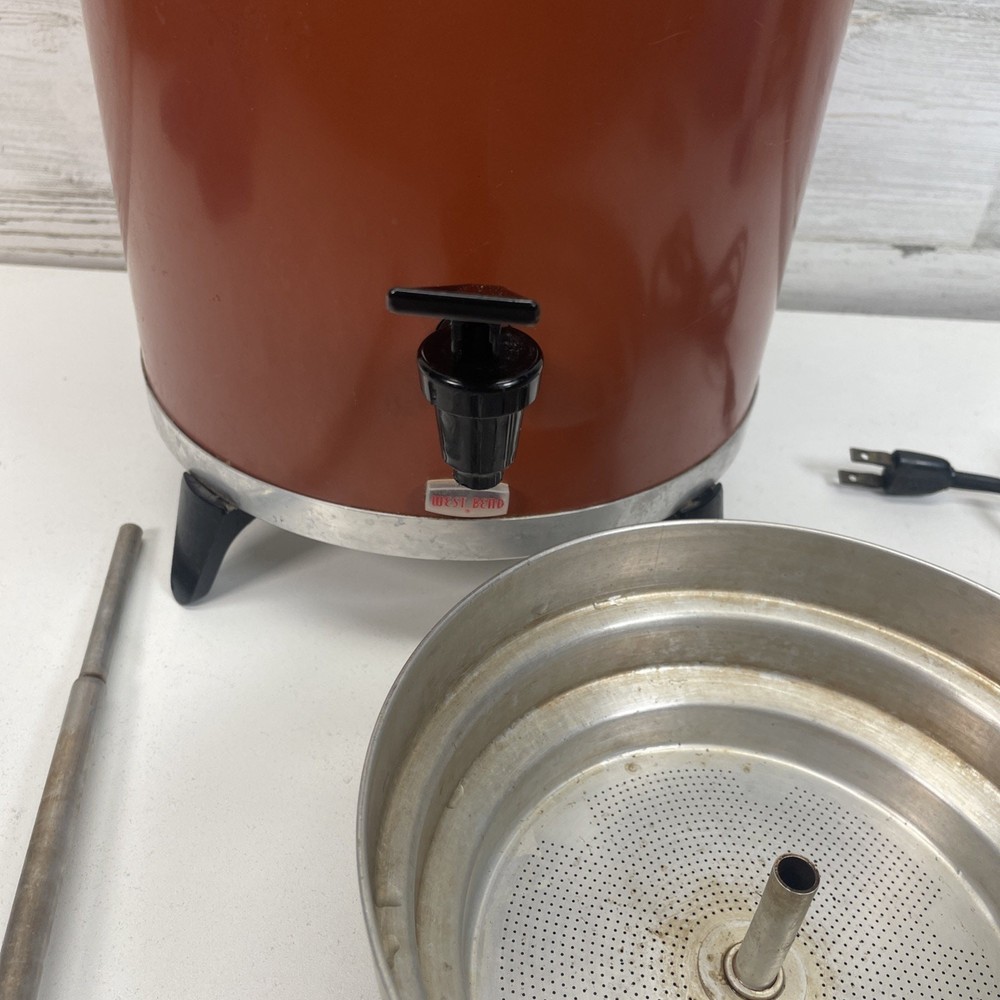 Retro West Bend Westmark 30 Cup Percolator Coffee Maker 3525 Red TESTED