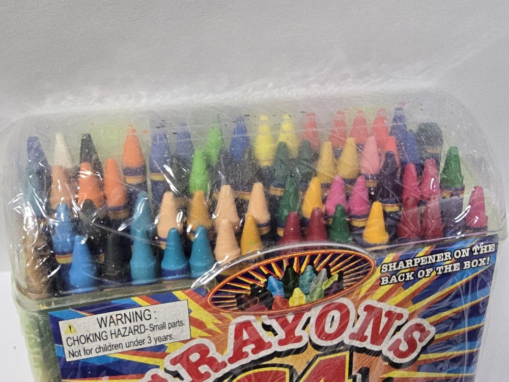 64 Crayons With Sharpener By Greenbriar Sealed In Box