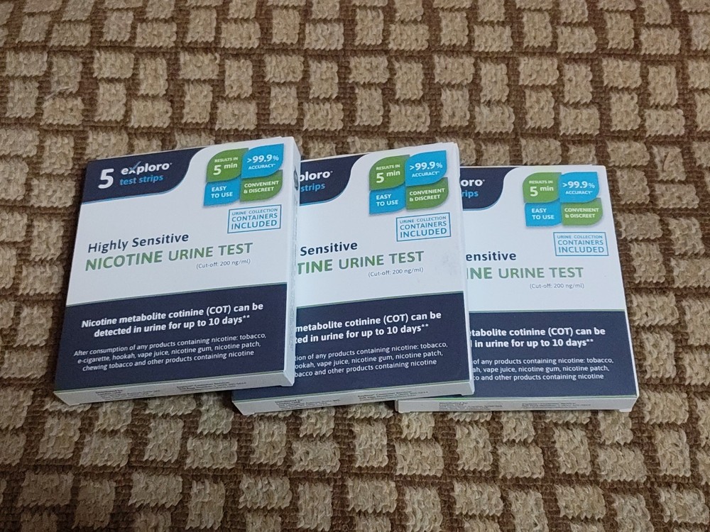 (3-Pack) Exploro Test Strips - Highly Sensitive Nicotine Urine Test