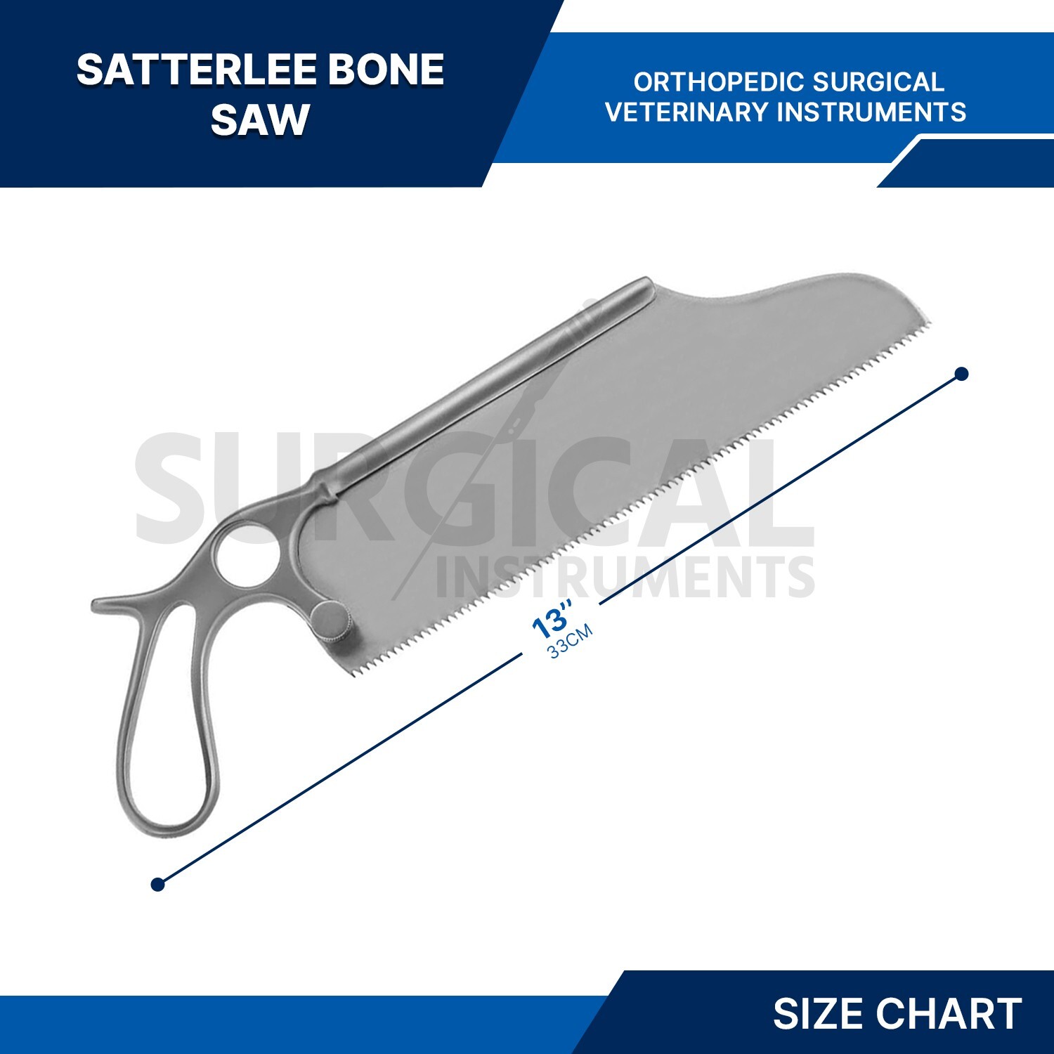 Satterlee Bone Saw 13" Orthopedic Surgical Veterinary Instruments German Grade