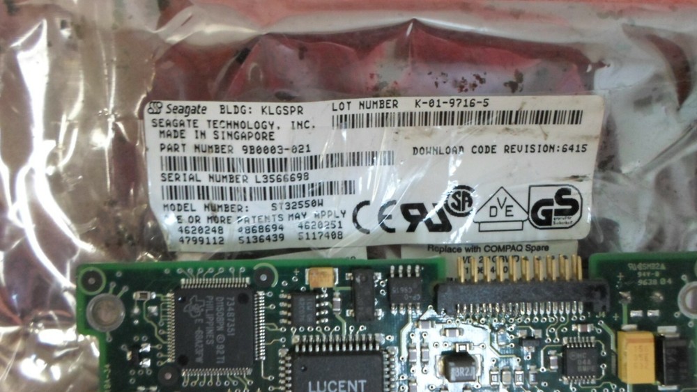 Seagate ST32550W 9B0003-021 Controller Board