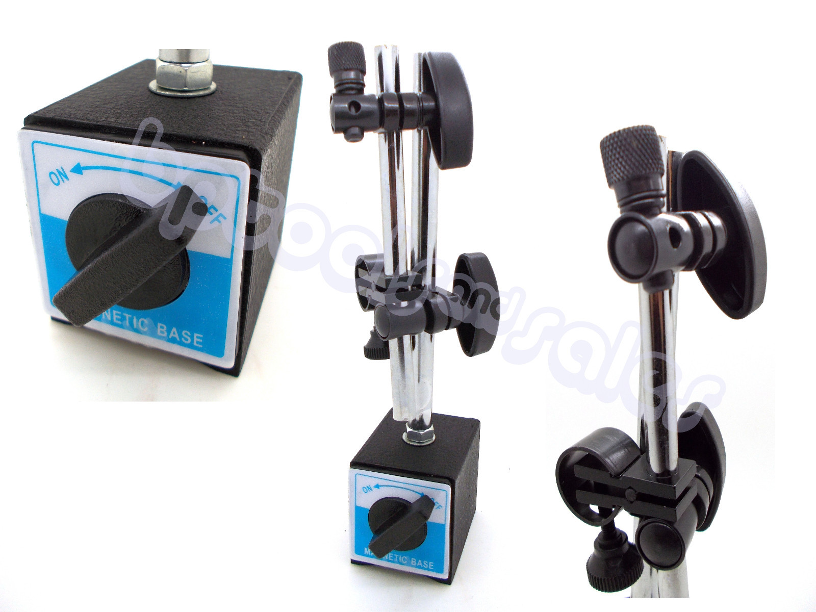 Universal 3D Deluxe MAGNETIC BASE Holder for Dial Test Indicator 132lbs Force