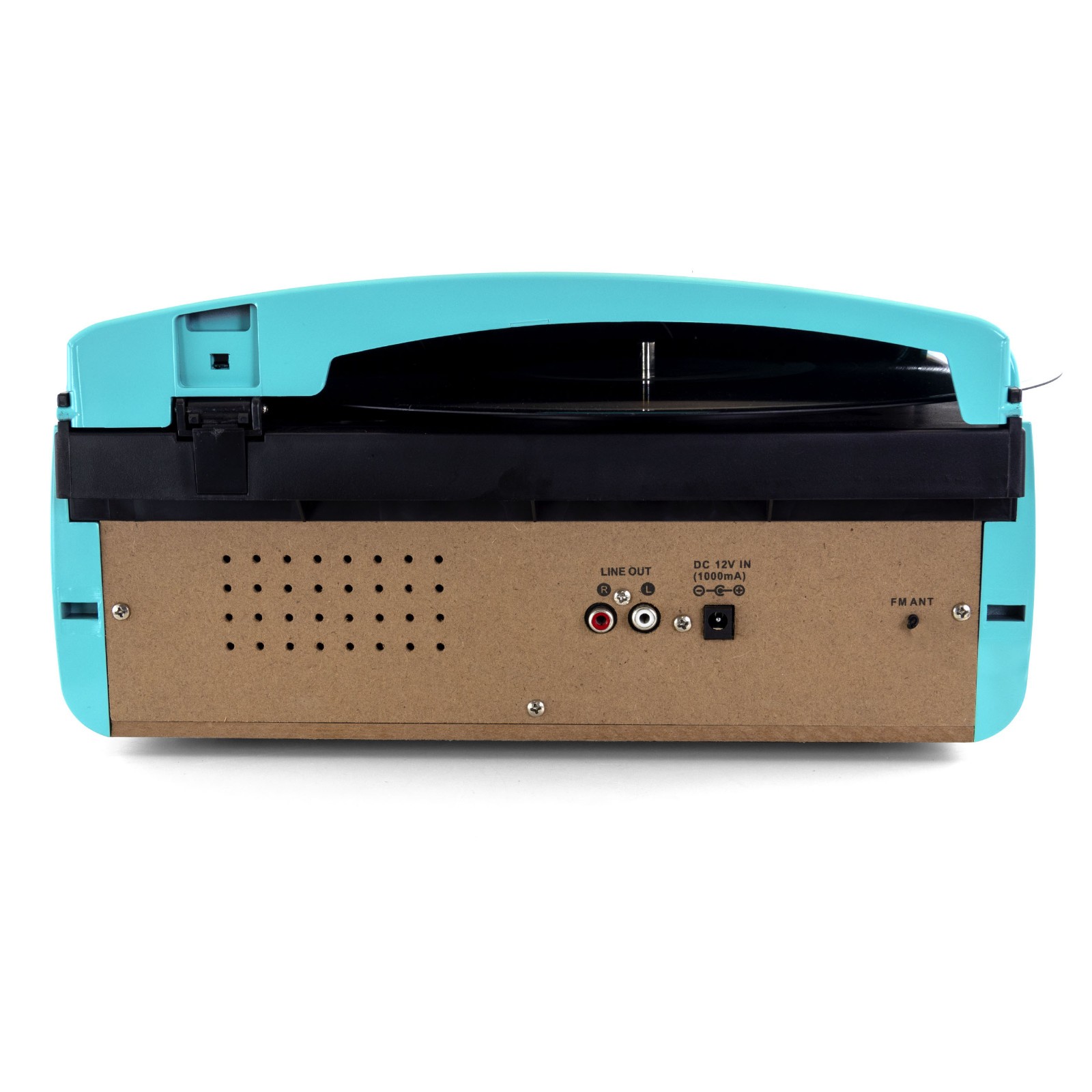 Trexonic Retro Wireless Bluetooth, Record and CD Player in Turquoise